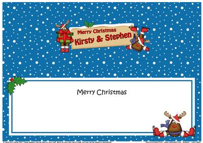Xmas Kirsty & Stephen Rudolph Signpost Lge Dl Insert