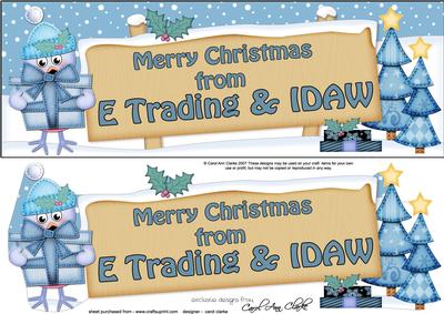 Xmas E Trading & Idaw Robin Signpost Lge Dl Decoupage