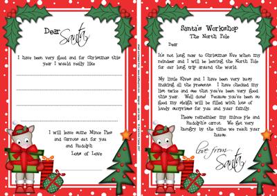 Xmas Gigi Horse Child's Santa Letter to and from Santa