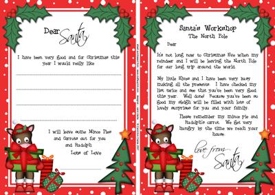 Xmas Gigi Horse Child's Santa Letter to and from Santa