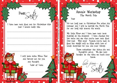 Xmas Gigi Horse Child's Santa Letter to and from Santa