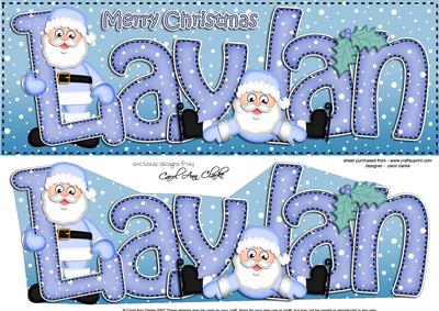 Xmas Laylan Santa Large Dl & 3D Decoupage