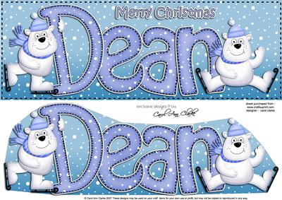 Xmas Dean Polar Bears Large Dl & 3D Decoupage
