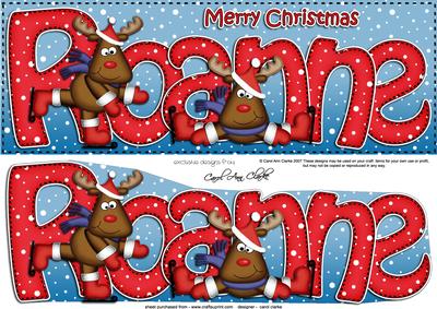 Xmas Roanne Rudolph Large Dl & 3D Decoupage