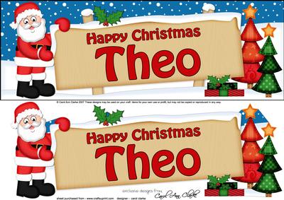 Xmas Theo Santa Signpost Large Dl Easicut Decoupage