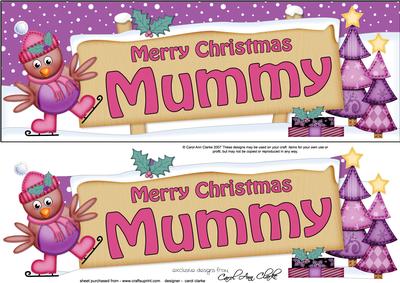 Xmas Mummy Robin Signpost Large Dl Easicut 3D Decoupage