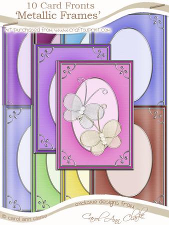 Sorbet 'silver Metallic Frame' Card Fronts Kit