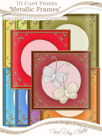 Luscious Berries Square 'gold Metallic Frame' Card Fronts Kit