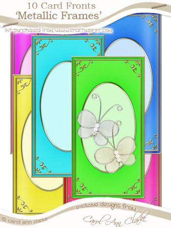Tooti Frooti Dl 'gold Metallic Frame' Card Fronts Kit
