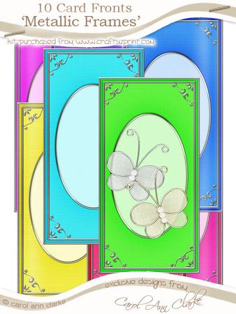 Tooti Frooti Dl 'silver Metallic Frame' Card Fronts Kit