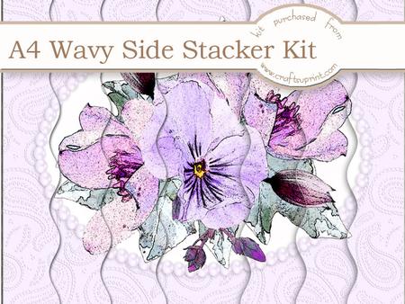 Posy and Pearls in Lilac A4 Wavey Edged Side Stacker Kit