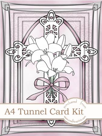 A4 When Words Fail in Dusky Pink Tunnel Card Kit