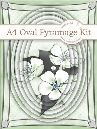 A4 Apple Blossom in Soft Sage Pyramage Kit