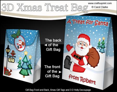 3D Xmas Cookies 4 Santa from Robert Large Gift Bag Mini Kit