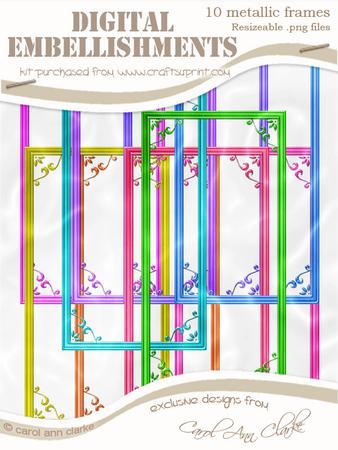 Tooti Frooti Dl 'metallic Frame' Digital Embellishments