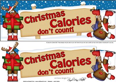 Xmas Rudolph Christmas Calories Signpost Lge Dl Decoupage