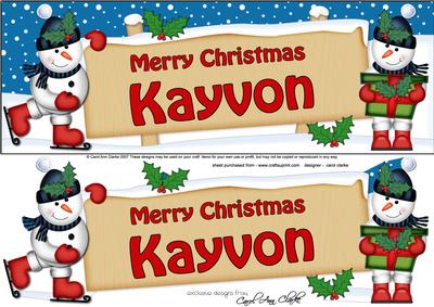 Xmas Kayvon Snowmen Signpost Large Dl Easicut Decoupage