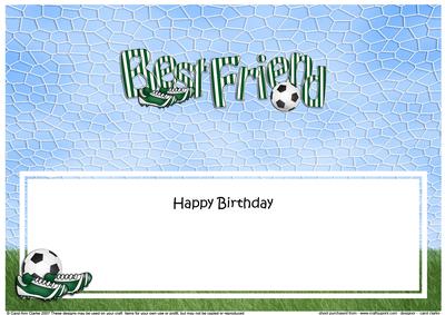 Bithday Best Friend Football Large Dl Matching Insert
