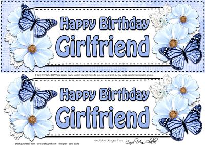 Large Dl Birthday Girlfriend Floral Butterflies 3D Decoup