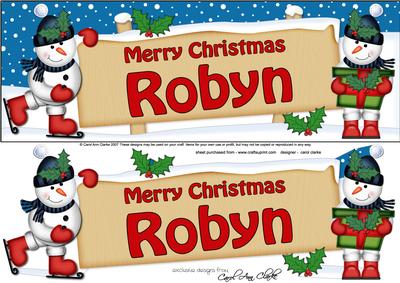Xmas Robyn Snowmen Large Dl & 3D Decoupage