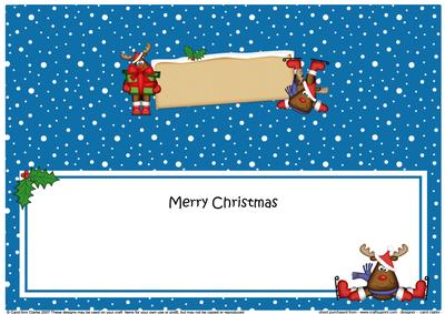 Xmas Blank Rudolph Matching Large Dl Insert