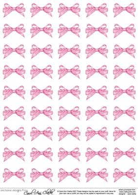 Small Paper Ribbon Bows 3D Decoupage Sheet