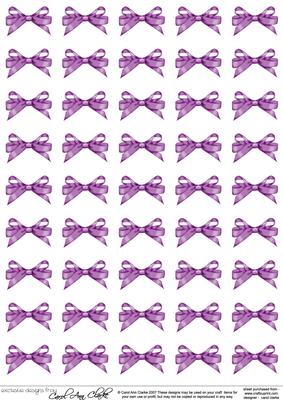 Small Paper Ribbon Bows 3D Decoupage Sheet