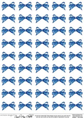 Small Paper Ribbon Bows 3D Decoupage Sheet