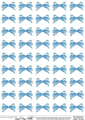 Small Paper Ribbon Bows 3D Decoupage Sheet