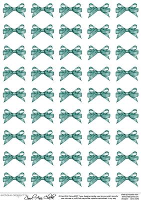 Small Paper Ribbon Bows 3D Decoupage Sheet