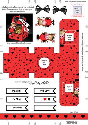 Gigi Horse's Heart 3D Valentine Treat Box Easifold Frame