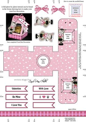 Gigi Horse's Rose 3D Valentine Treat Box Easifold Frame