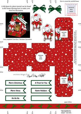 Westie Dog 3D Xmas Treat Box Tree Decoration Easifold Frame