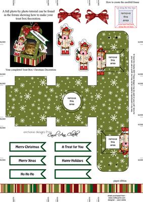 Gigi Horse 3D Xmas Treat Box Tree Decoration Easifold Frame