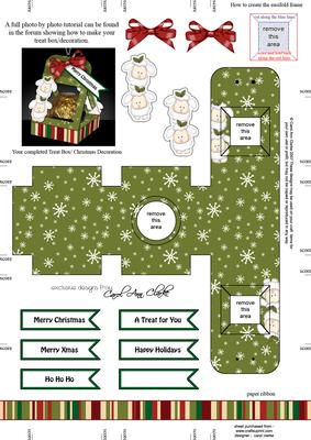 Little Lamb 3D Xmas Treat Box Tree Decoration Easifold Frame