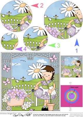 Girlz Suzi's Flower Circle Pyramage Topper