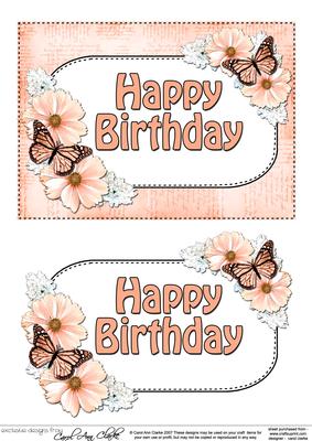 5x7 Birthday Flowers & Butterflies 3D Step by Step Decoupage