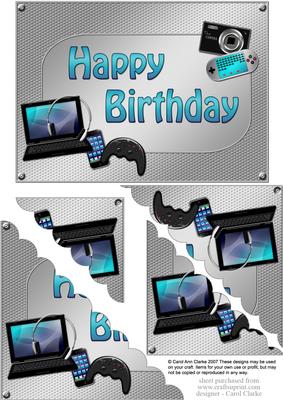 5x7 Gadgets N Gizmos Birthday Scallop Corner Stacker