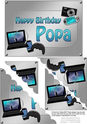 5x7 Gadgets N Gizmos Birthday Popa Scallop Corner Stacker