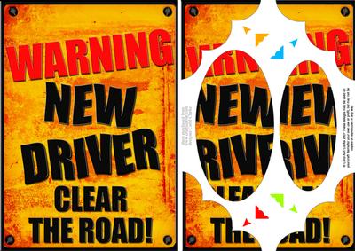 A5 Fun Novelty New Driver Scallop Corners N Pyramage