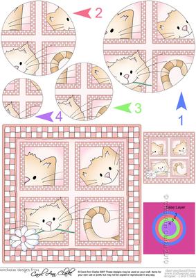 Cute Cat Circle Pyramage Topper