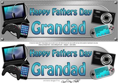 Large Dl Fathers Day Grandad Gadgets & Gizmos 3D Decoupage