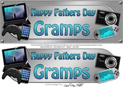 Large Dl Fathers Day Gramps Gadgets & Gizmos 3D Decoupage