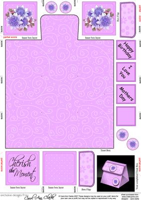Beautiful Blooms 3D Fancifold Treat Favour Box