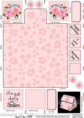 Rose Bouquet 3D Fancifold Treat Favour Box