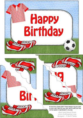 5x7 Football Birthday Scallop Corner Stacker