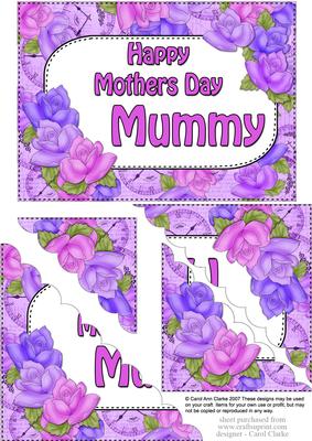 5x7 Time for Roses Mothers Day Mummy Scallop Corner Stacker