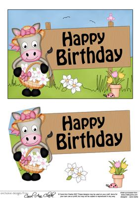 5x7 Gigi Horse Birthday 3D Step by Step Decoupage