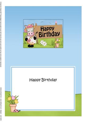 5x7 Gigi Horse Birthday Matching Insert