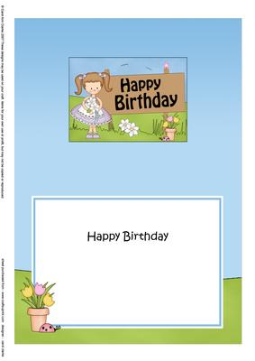 5x7 Girlz Liz's Flowers Birthday Matching Insert
